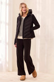 Water Repellent Hybrid Puffer Jacket With Hood
