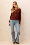 Wear 2 Ways Cardigan Top w/ Fancy Buttons
