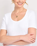 Cecile Pointelle Short Sleeve Tee