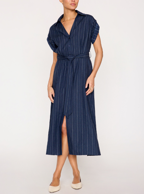 Fia Belted Stripe Dress