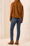 Snap Front Flowy Suede Shacket
