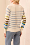 Stripe Long Sleeve Crew Neck Sweater