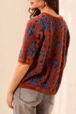 Elbow Sleeve Crew Sweater