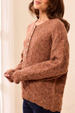 Henley Sweater w/ Scallop Hem