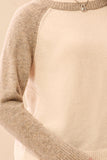 Long Sleeve Crew Neck Colorblock Sweater