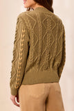 Mock Neck W/Cables Detail