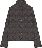 Textured Cotton Doubleknit Notch Collar Jacket