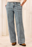 Audrey Hugging Wide Denim Trouser