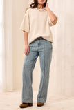 Audrey Hugging Wide Denim Trouser