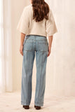 Audrey Hugging Wide Denim Trouser