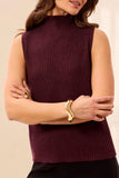 Sleeveless Funnel Neck Sweater