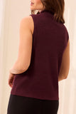 Sleeveless Funnel Neck Sweater