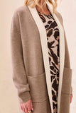 Open Coatigan With Patch Pockets