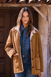 Reversible Sherpa & Faux Suede Coat