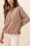 L/S Mock Neck Top W/Zipper