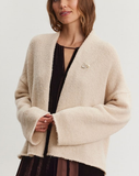 Brushed Knit Cardi w/Pin