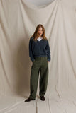 Ziggy Reverse Fleece V-Neck Sweatshirt