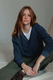 Ziggy Reverse Fleece V-Neck Sweatshirt
