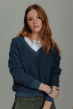Ziggy Reverse Fleece V-Neck Sweatshirt