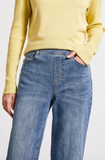 Audrey Pull On Wide Jeans W/Pockets