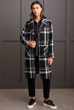 Boucle Plaid Duster Coat