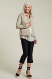 Frayed Button-Up Jacket